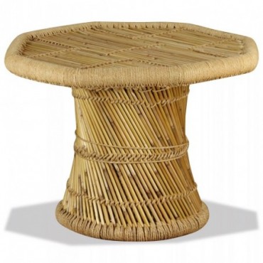 Table basse octogonale en bambou 60x60x45cm