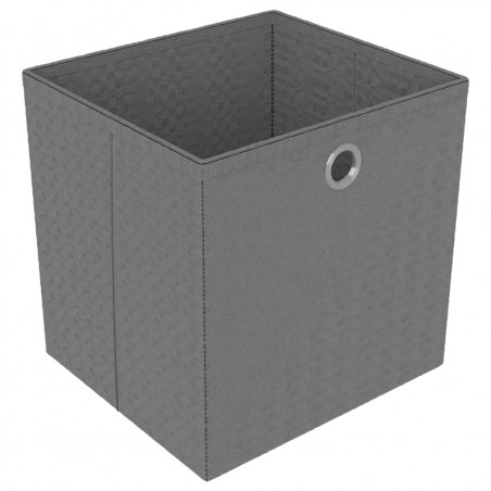 Étagère Cubique Grise En Tissu Avec 4 Boîtes Longueur 69cm