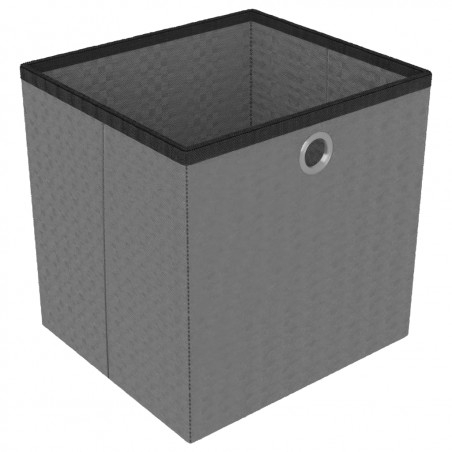 Étagère Cubique Noire En Tissu Avec 5 Boîtes Longueur 103cm