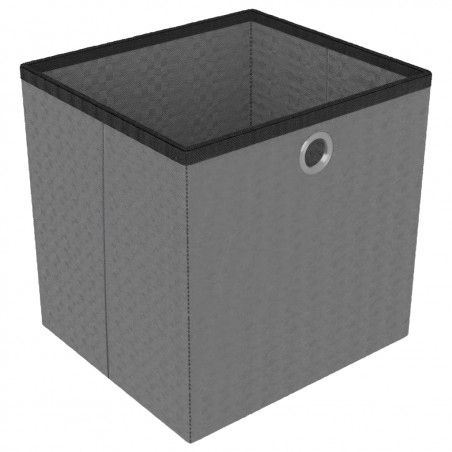 Étagère Cubique Noire En Tissu Avec 9 Boîtes Longueur 103cm