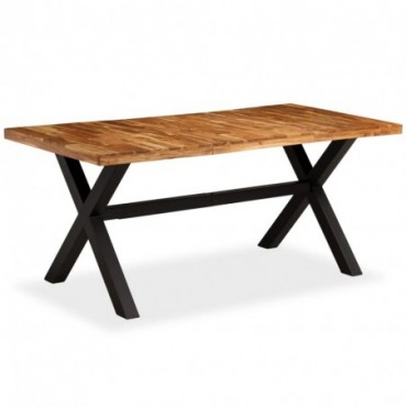 Table de salle à manger en bois d'acacia et manguier 180x90x76cm