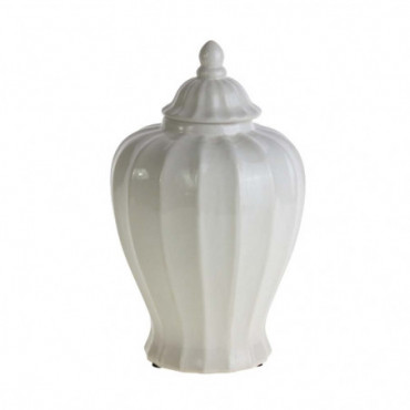 Vase À Couvercle Blanc Céramique