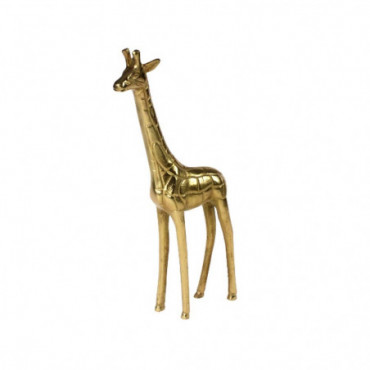 Girafe Doré Aluminium Hauteur 36 Cm