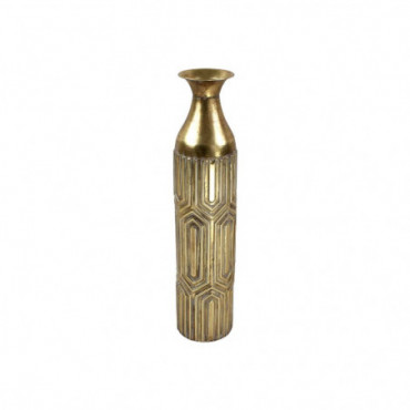 Vase Luxor Doré Métal Hauteur 68 Cm