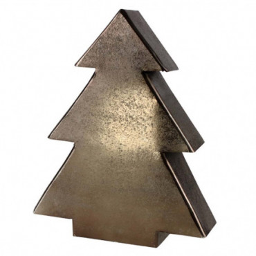 Sapin De Noël Bronze Aluminium Hauteur 36 Cm