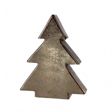 Sapin De Noël Bronze Aluminium Longueur 24 Cm