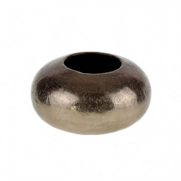 Vase Bronze Aluminium Diamètre 25X13 Cm
