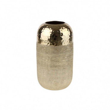 Vase Two Tone Doré Aluminium Hauteur 25 Cm