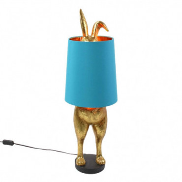 Lampe De Table Hiding Bunny Doré/Turquoise