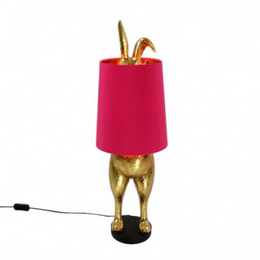 Lampe De Table Hiding Bunny Doré/Rose
