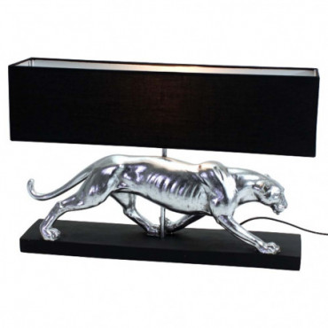 Lampe De Table Panther Argent/Noir