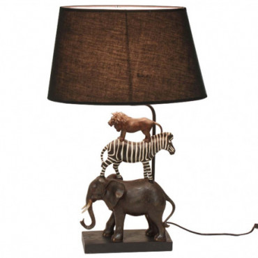 Lampe De Table Safari Abat-Jour Noir