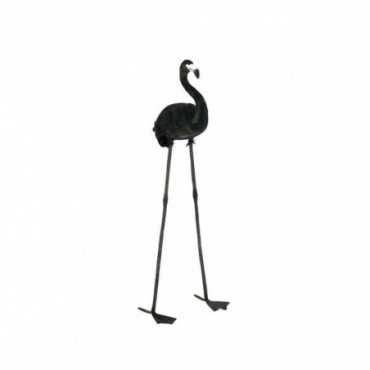 Flamant en plumes doie noires H105cm Flamingo