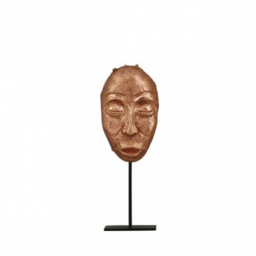 Statue masque couleur bronze H32cm Gouro