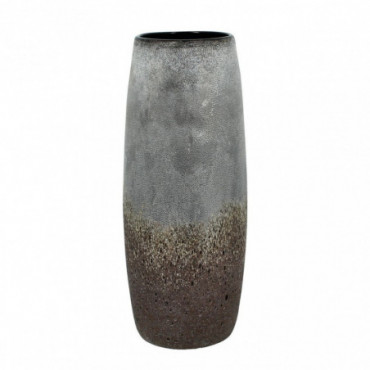 Vase en verre soufflé gris et taupe H35cm Terea