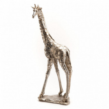 Girafe Debout Argent Grand