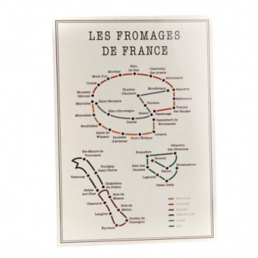 Plaque Metal Fromage France