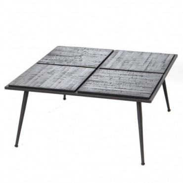 Table Basse Teck Noir