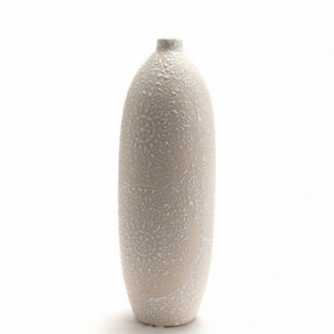 Vase Flora Hauteur 30 Diametre 10 Blanc