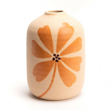 Vase Fleur Orange Hauteur 20