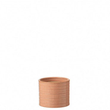 Cache-pot Uni Rond Ceramique Pamplemousse Petit