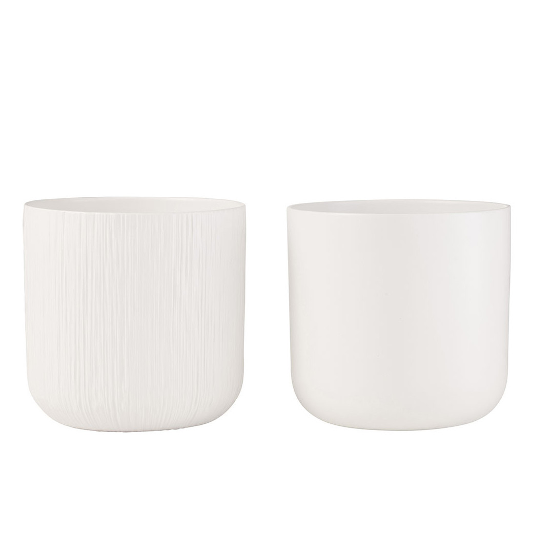 Cache-pot Gen Ceramique Blanc Extra Grand J-line