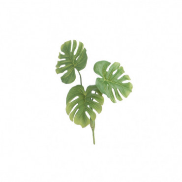 Feuille Philodendron 3 Parties Plastique Vert Petit