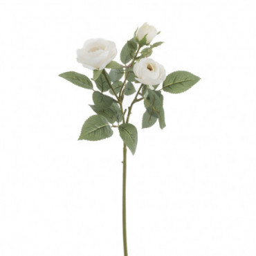 Rose Bouquet Fresh Touch Plastique Blanc Petit