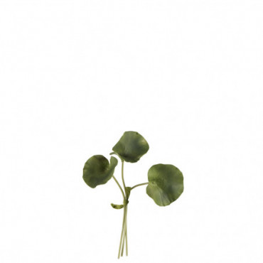 Bouquet Feuille De Lotus Plastique Vert