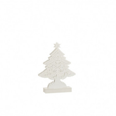 Sapin De Noel Decoratif Led Bois Blanc Grand