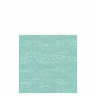 Paquet 12 Serviettes Papier Aspect Tissu Turquoise Grand