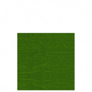 Paquet 12 Serviettes Textile Touch Motif Papier Vert Grand