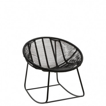 Chaise A Bascule Pam Metal/Plastique Noir