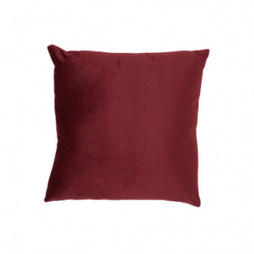 Coussin Carre Velours Rouge
