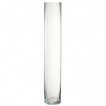 Vase Cylindrique Verre Transparent Grand