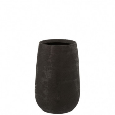 Vase Irregulier Rugueux Ceramique Noir Petit