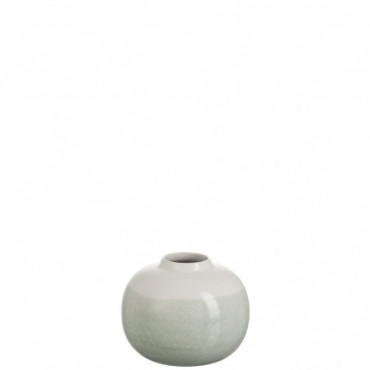 Vase Transition Ceramique Blanc/Menthe Petit