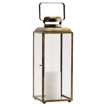 Lanterne En Fer Brass Transparent 14X14X36Cm
