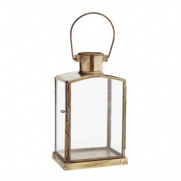 Lanterne En Fer Brass Transparent 10X7X17.5Cm