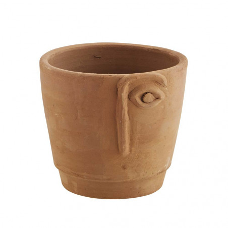 Vase terre cuite rustique marron artisanal Madam Stoltz - La déco 2B