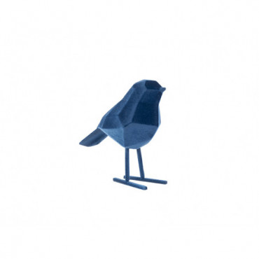 Statue Oiseau Floqué Petit Bleu