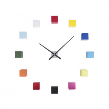 Horloge Murale DIY Cubique Multicolore