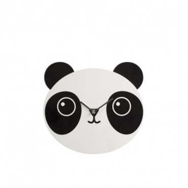 Horloge Panda Bois Blanc/Noir