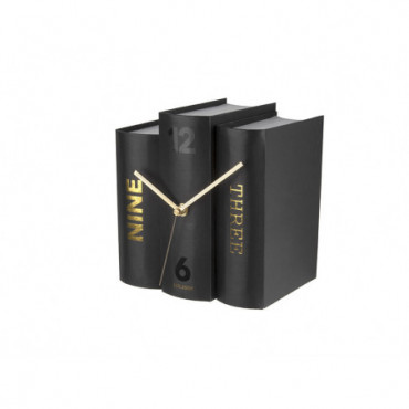 Horloge De Table Style Book Noir