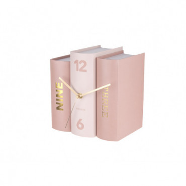 Horloge De Table Style Book Rose