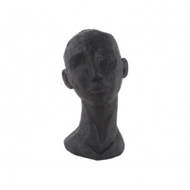 Statue Visage Haut Noir