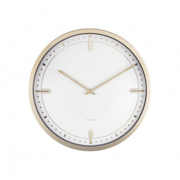 Horloge Murale Points & Bâtons Blanc