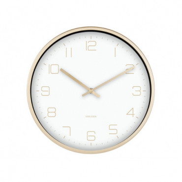 Horloge Murale Doré Elegance Blanc