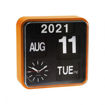 Horloge Murale Mini Flip Orange