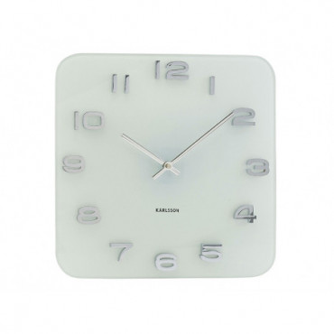 Horloge Murale Vintage Carré Blanc